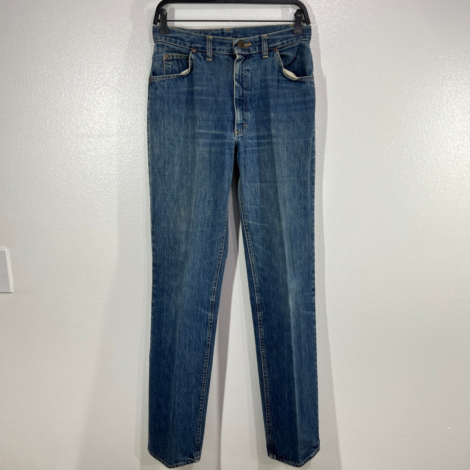 Vintage Lee Juniors High Rise Straight Leg Jeans Made in USA Sz 13 80s Retro