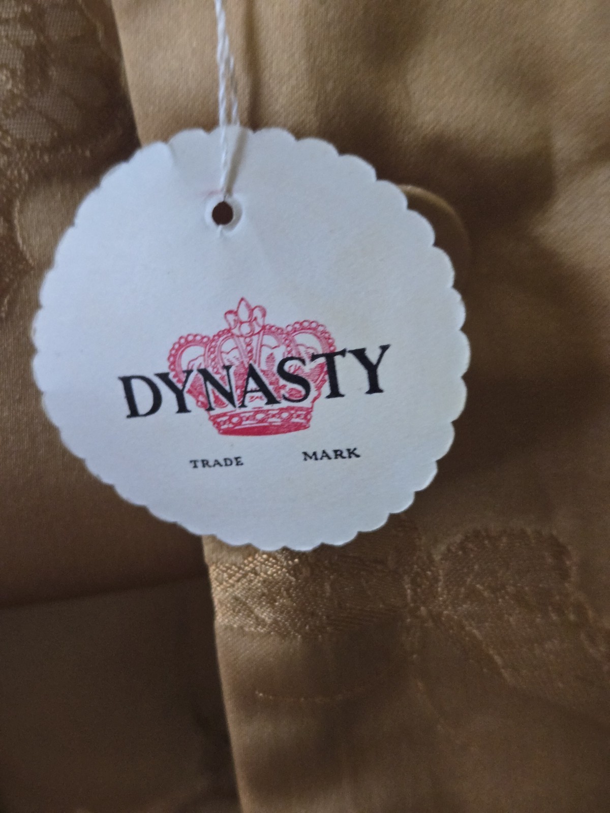 Dynasty Hong Kong Silk Sheath Dress Jacket Butterfly Sz 12 Gold Elegant MCM