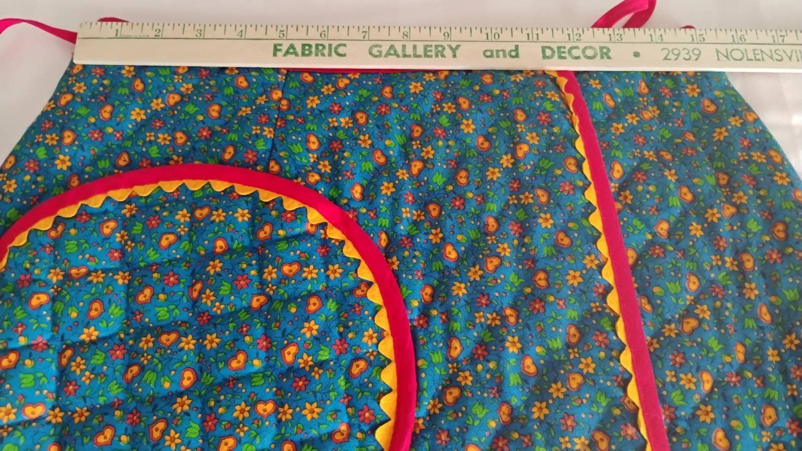 VTG 70s Retro Floral Quilted Maxi Wrap Skirt Flower Power Boho Hippie Lg Pocket