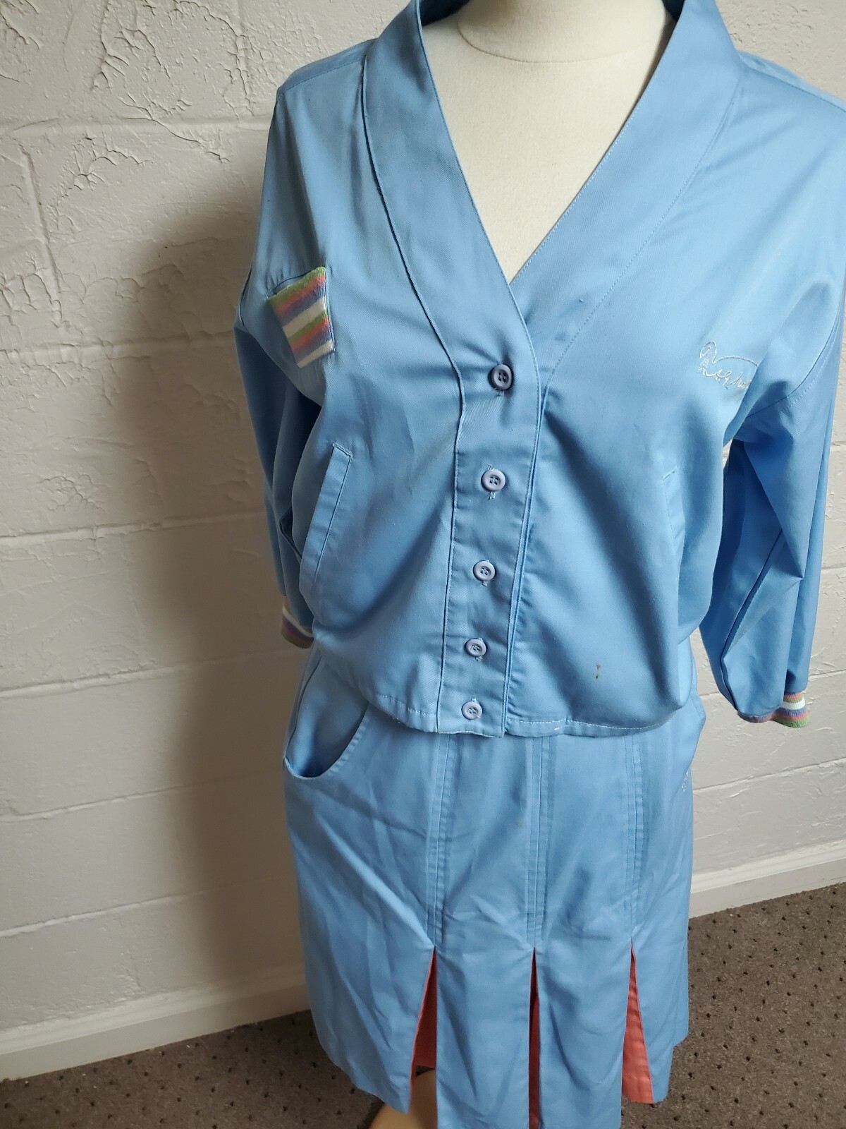 Vintage A.G. Spalding Women Golf Blue Skirt Outfit