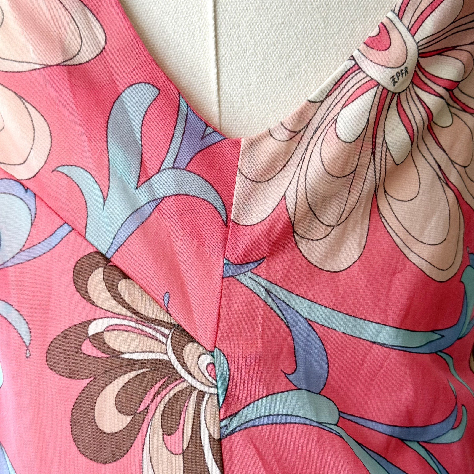 VTG 1960’s Emilio Pucci For Formfit Rogers Slip Or Mini Dress, Iconic Print, Mod