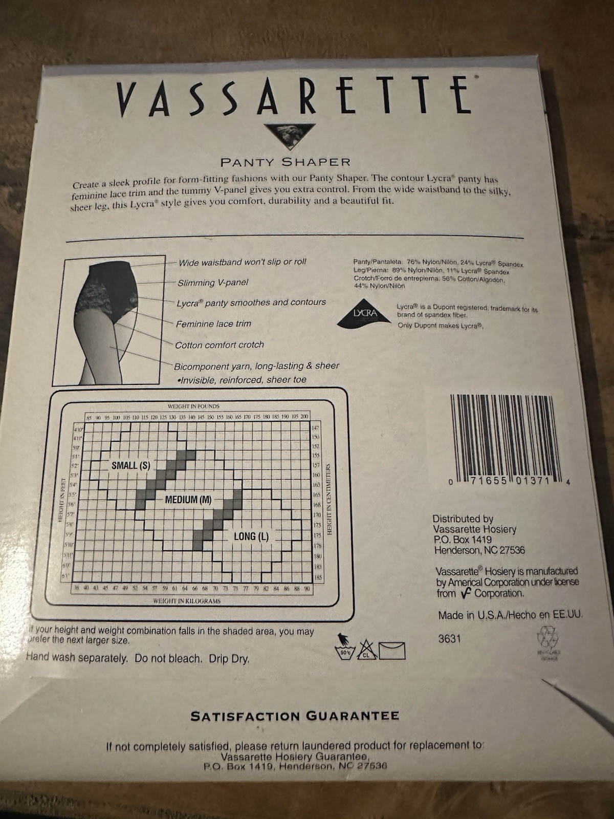 Vassarette Hosiery