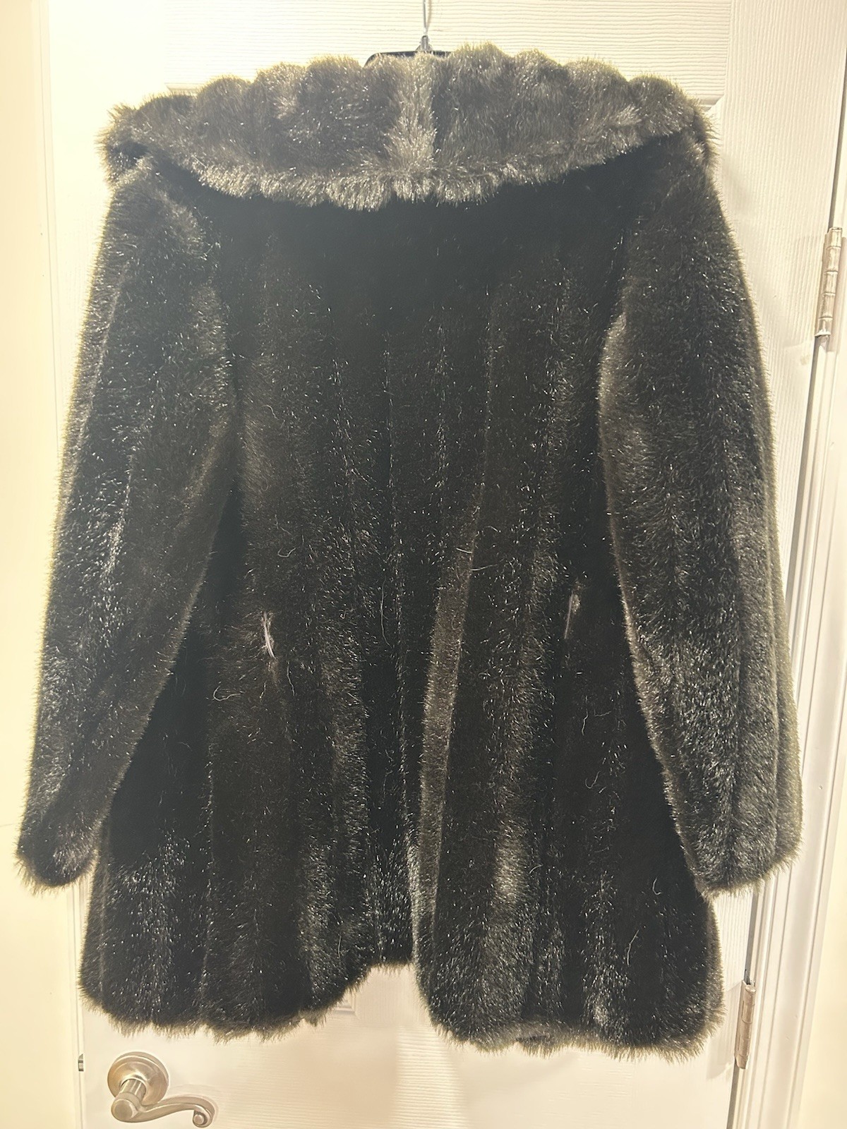 Martinique Brown Fur Coat with Red Lining, Vintage Women&rsquo;s Regular Size