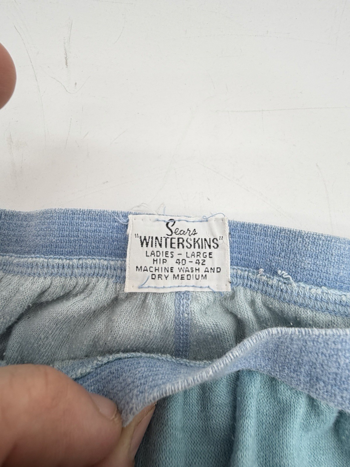 Vintage Sears Winterskins Wool Blend Thermal Base Layer Pants Size Large 40-42