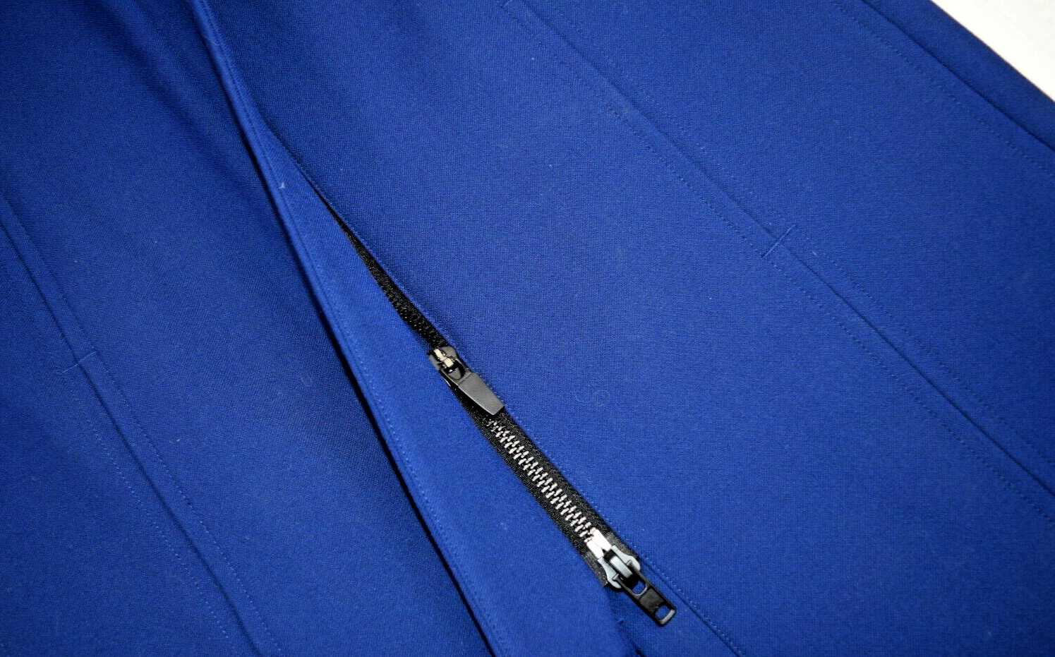 Overcoat American Airlines Issued Size L 2016 Blue Lined Poly Wool Dual Zip Warm