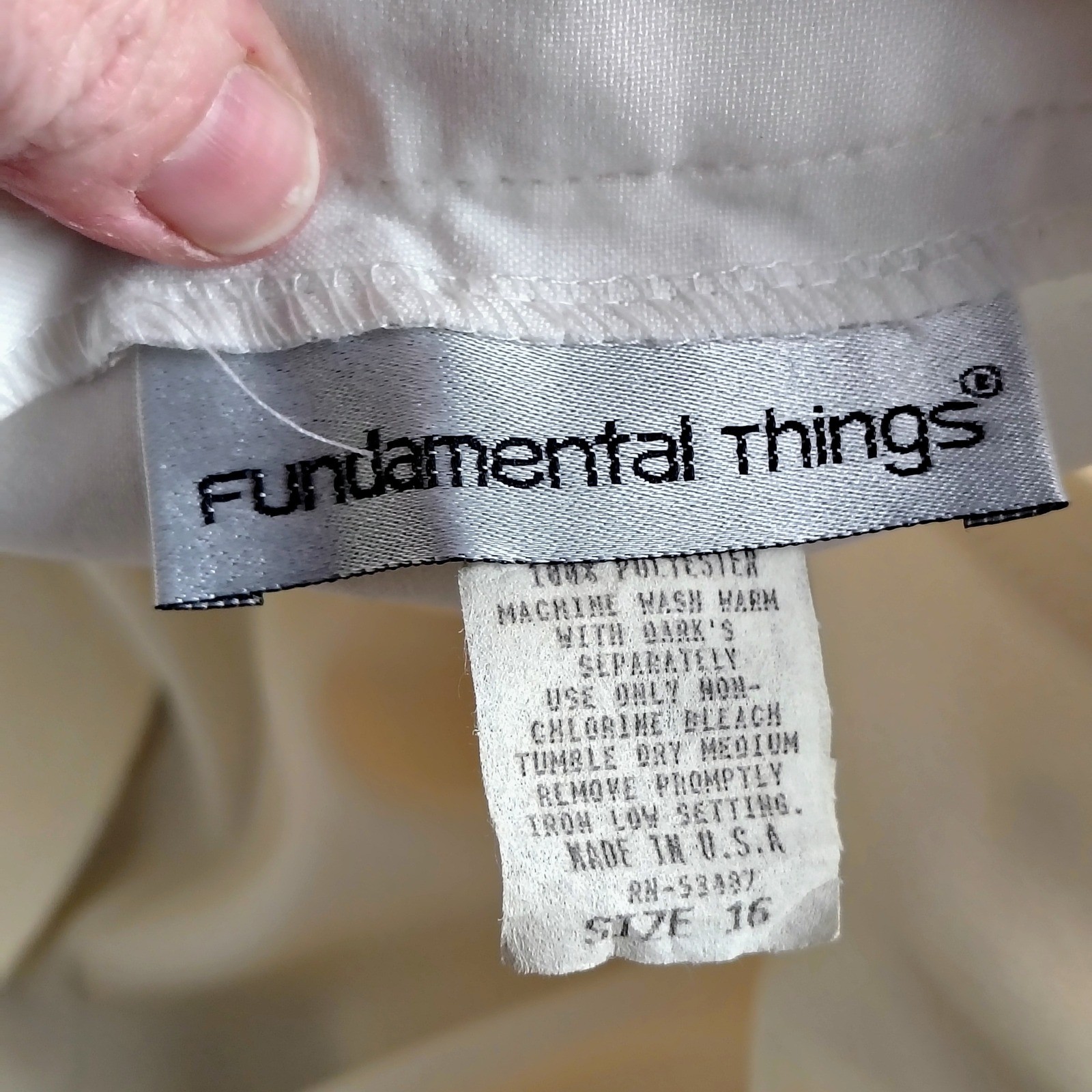 Fundamental Things Vintage Cream High Rise Pleated Tapered Dress Pants 16 nos