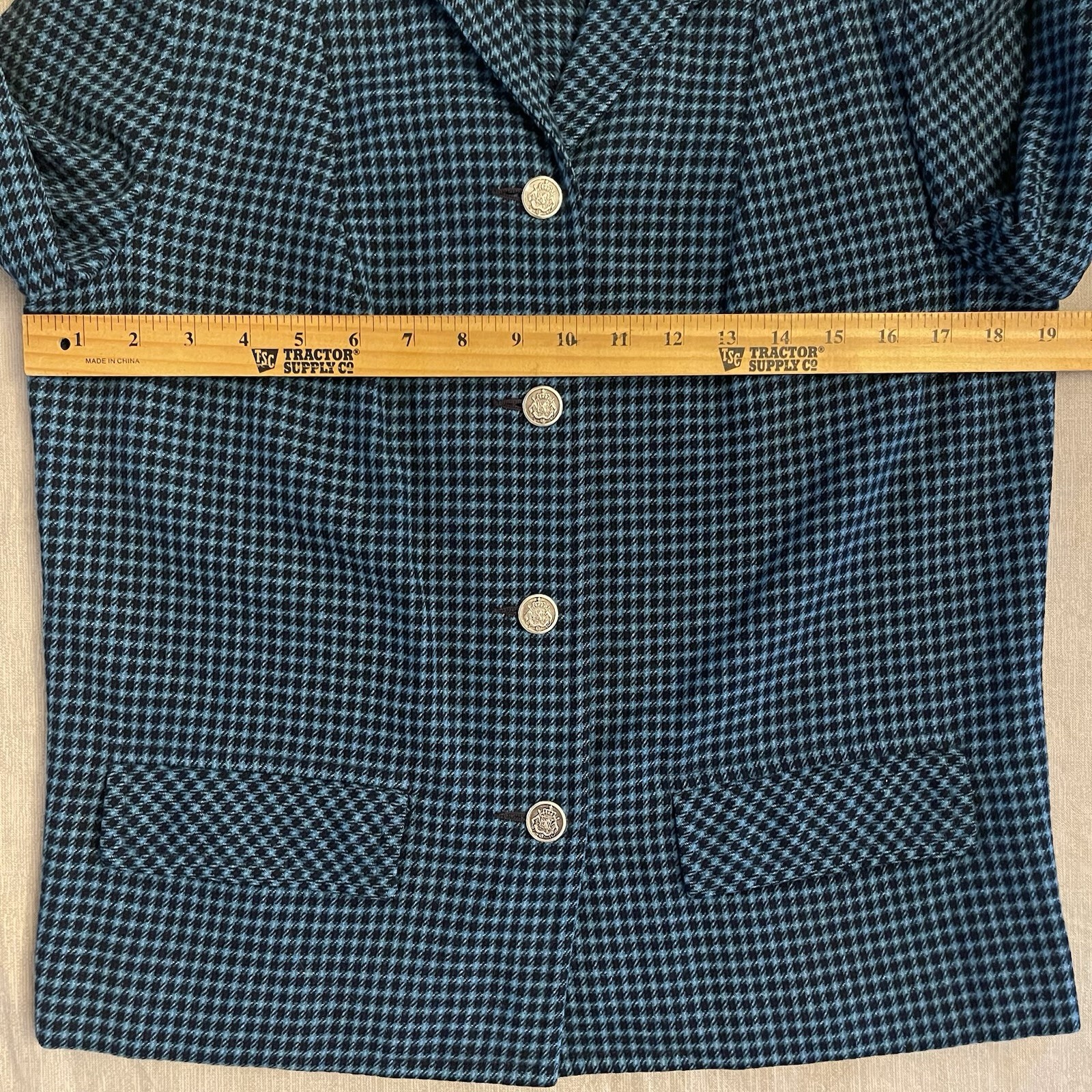 VTG Pendleton Wool Sleeveless Sheath Dress & Jacket 70s Size 12 Houndstooth