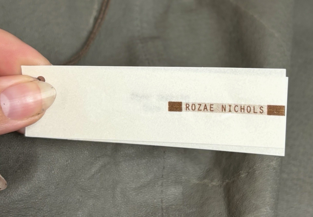 Rozae Nichols Suede Jacket w Belt Scalloped Hem Unique Boho Olive Green NWT