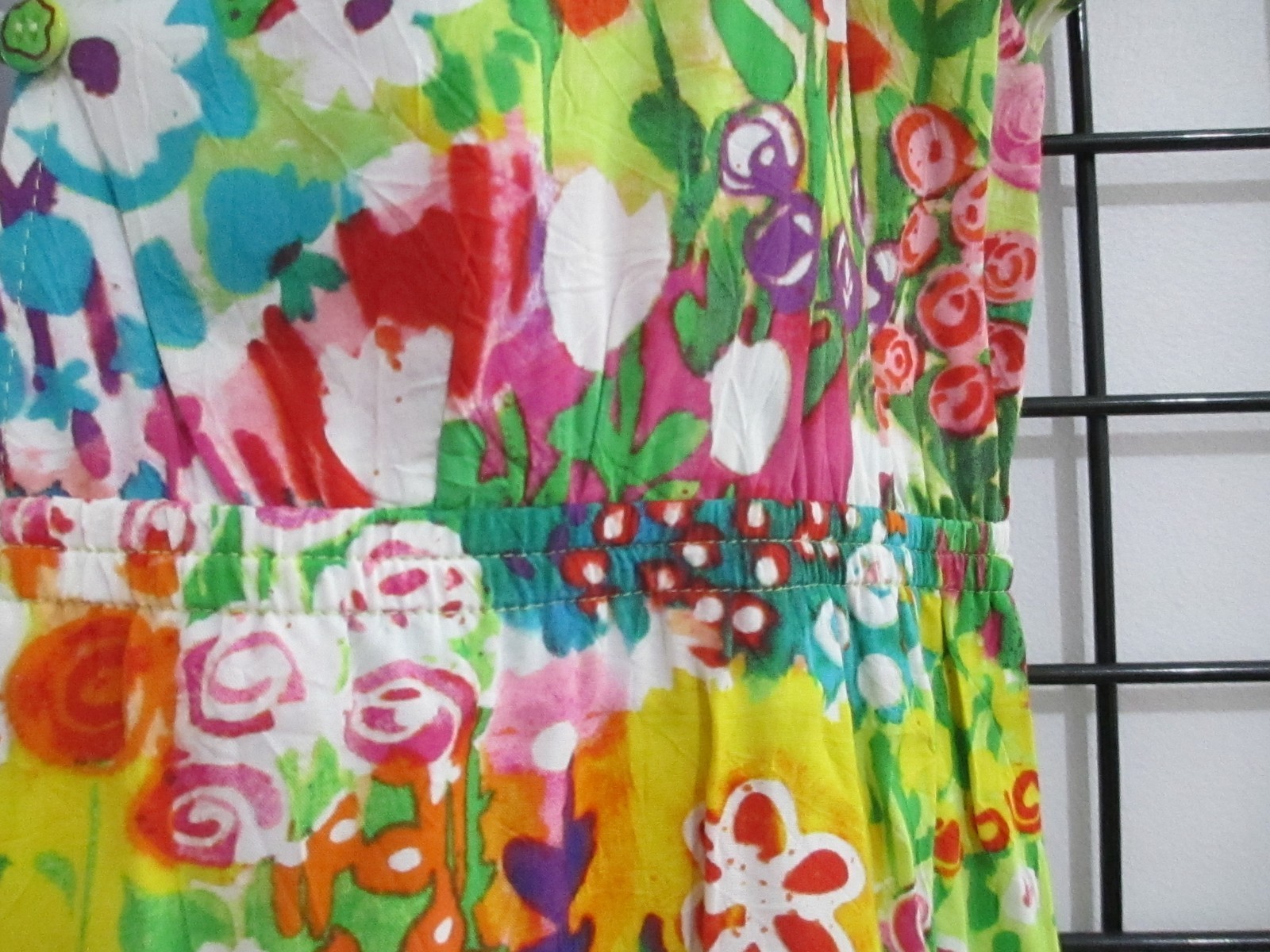 « VINTAGE » JAMS WORLD 🌸 LARGE== FLORAL / SPRING FLOWERS PATTERN DRESS