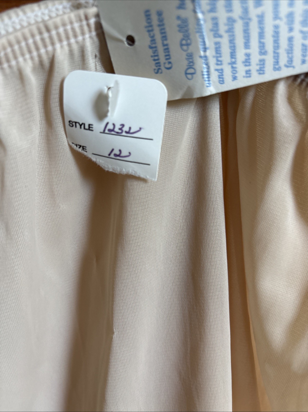 Vintage nwt Dixie Belle tan granny Panties White Lace Detail Style 01232 Size 12