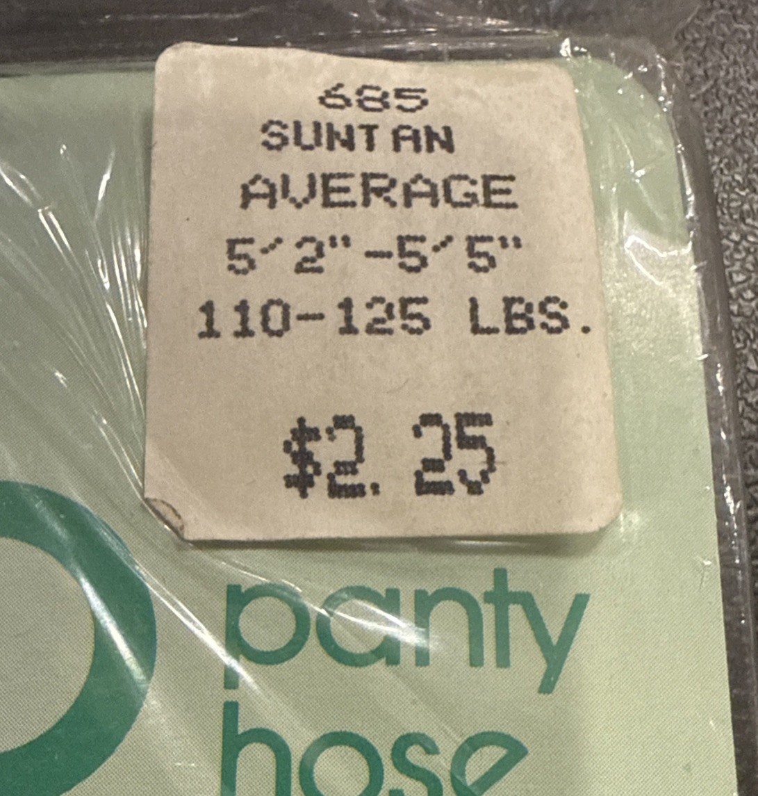 Marathon Suntan Average Pantyhose Hoisery Vintage USA Control Top NEW