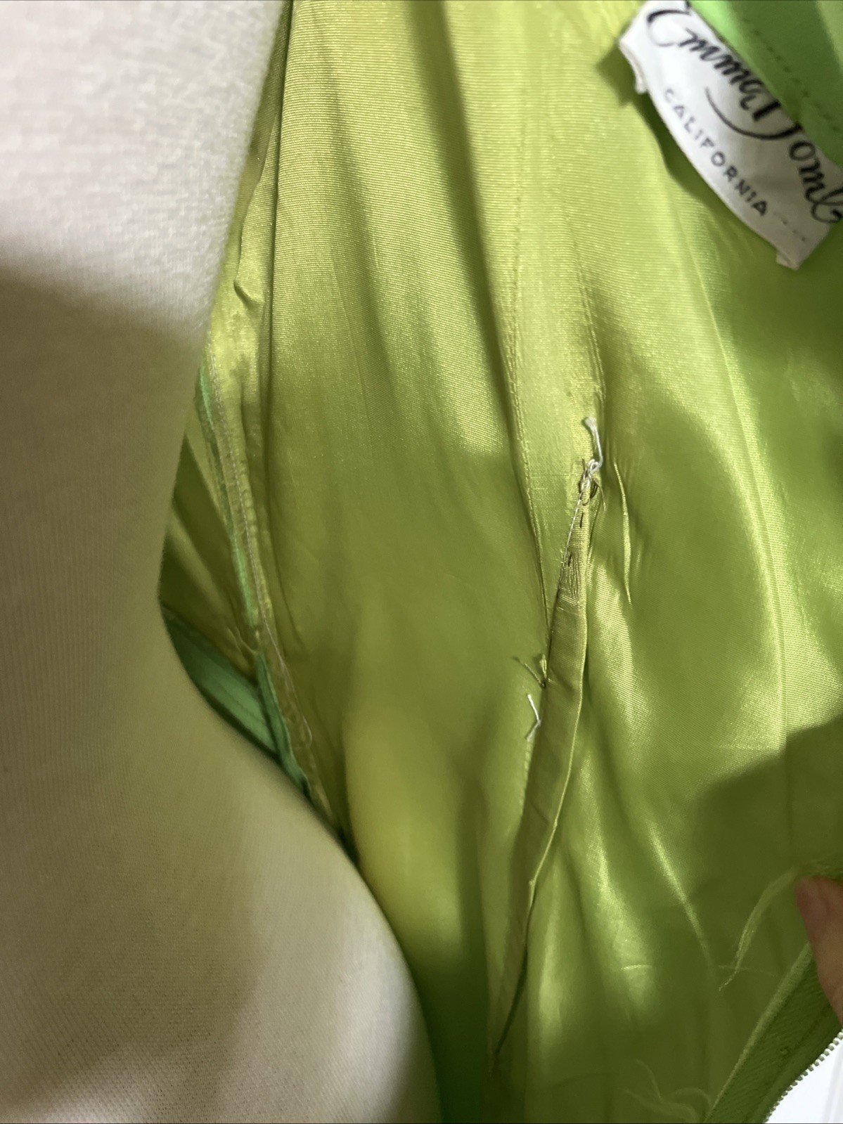 Emma Domb Vintage Sheath Dress Lime Green Custom Made 38-30-42