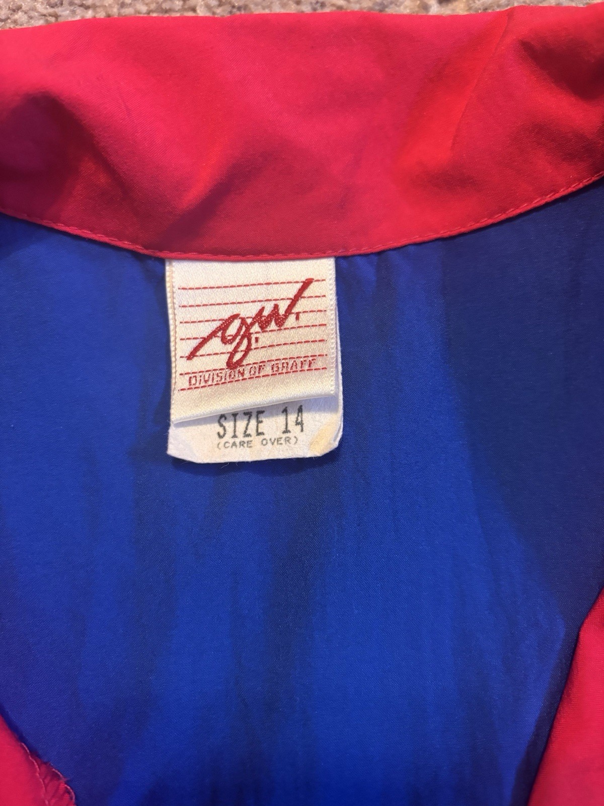 Vintage Graff Blouse with Shoulder Pads Size 14 Made In USA