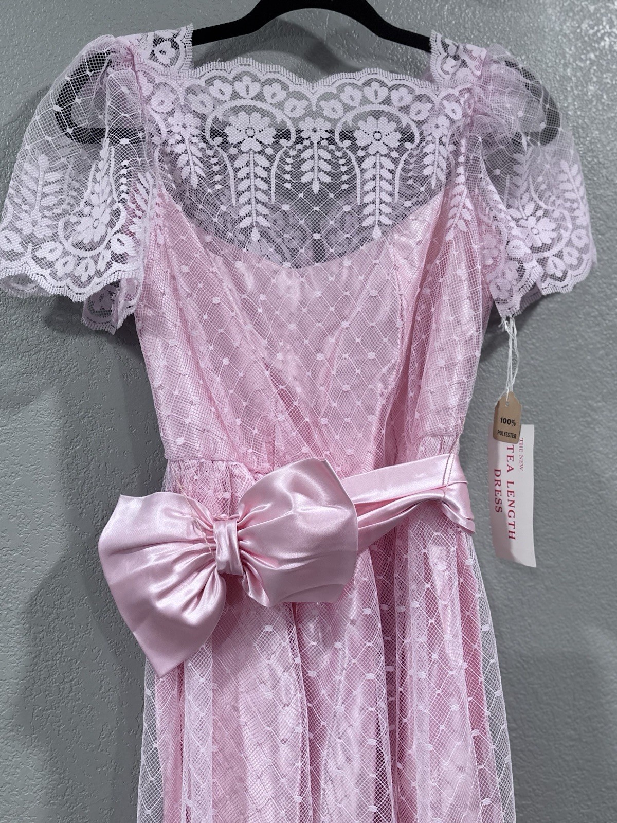 Vintage Pink JCPenney Lace Dress Size 5/6