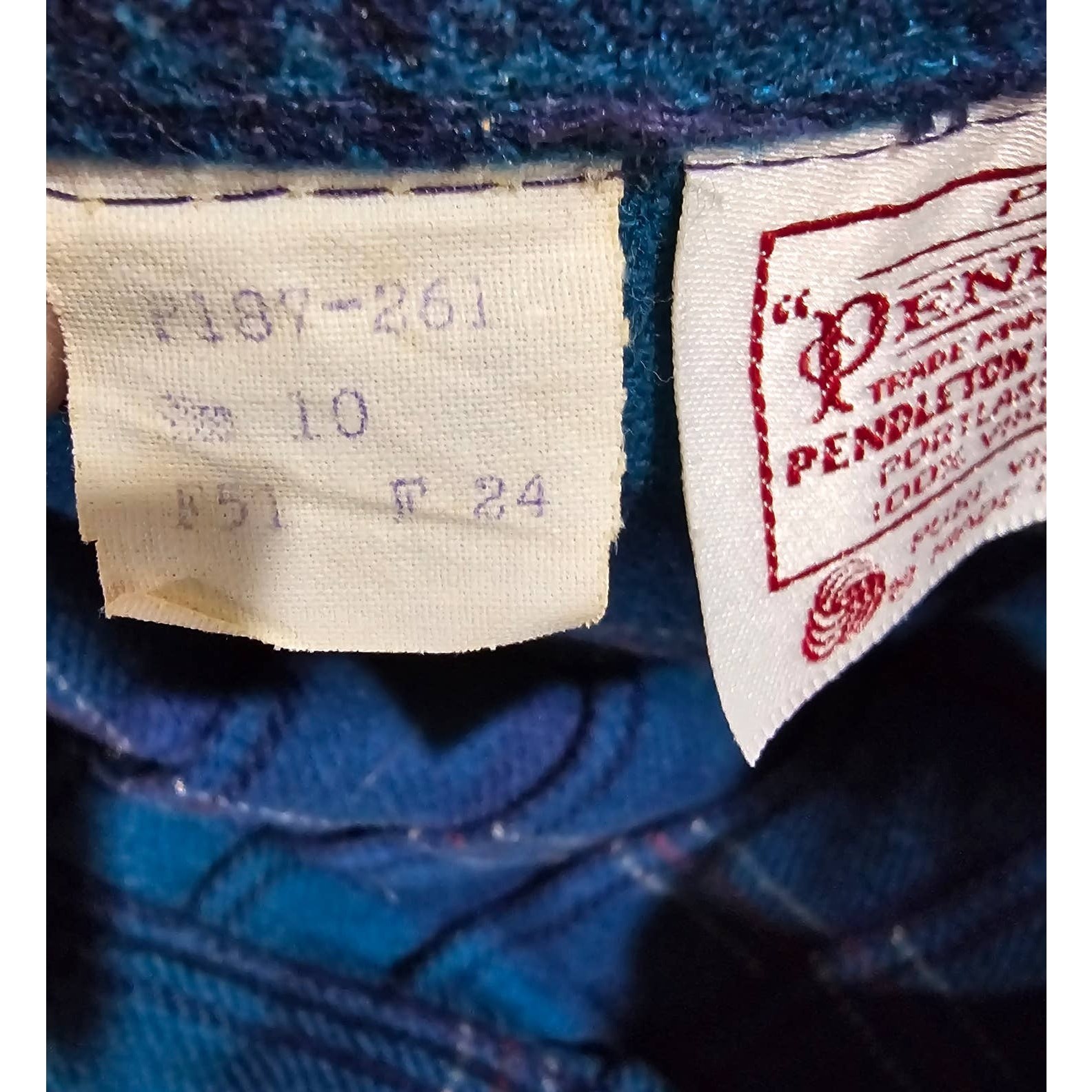 Pendleton Vintage 80s Skirt Womens Small 100% Virgin Wool Blue Plaid A-Line