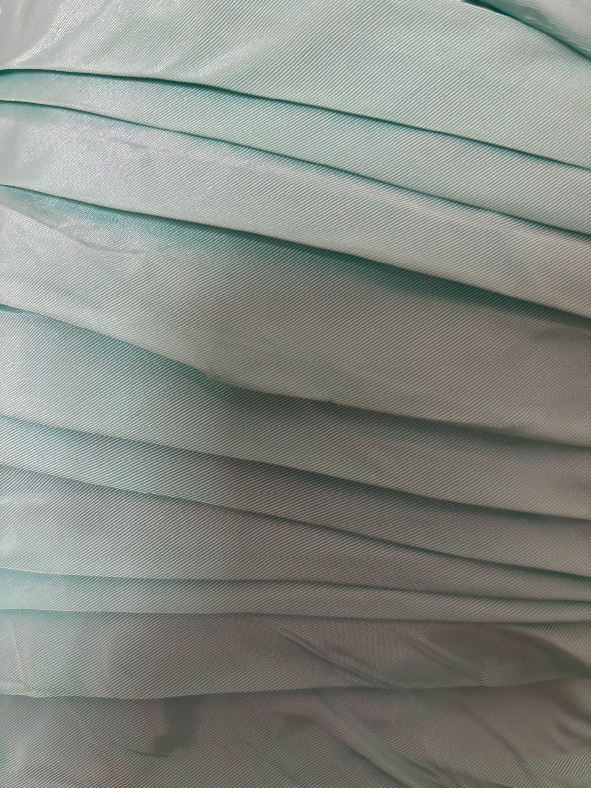 1980s Aqua Ruffled Strapless Evening Dress by Lillie Rubin, Small to Medium
