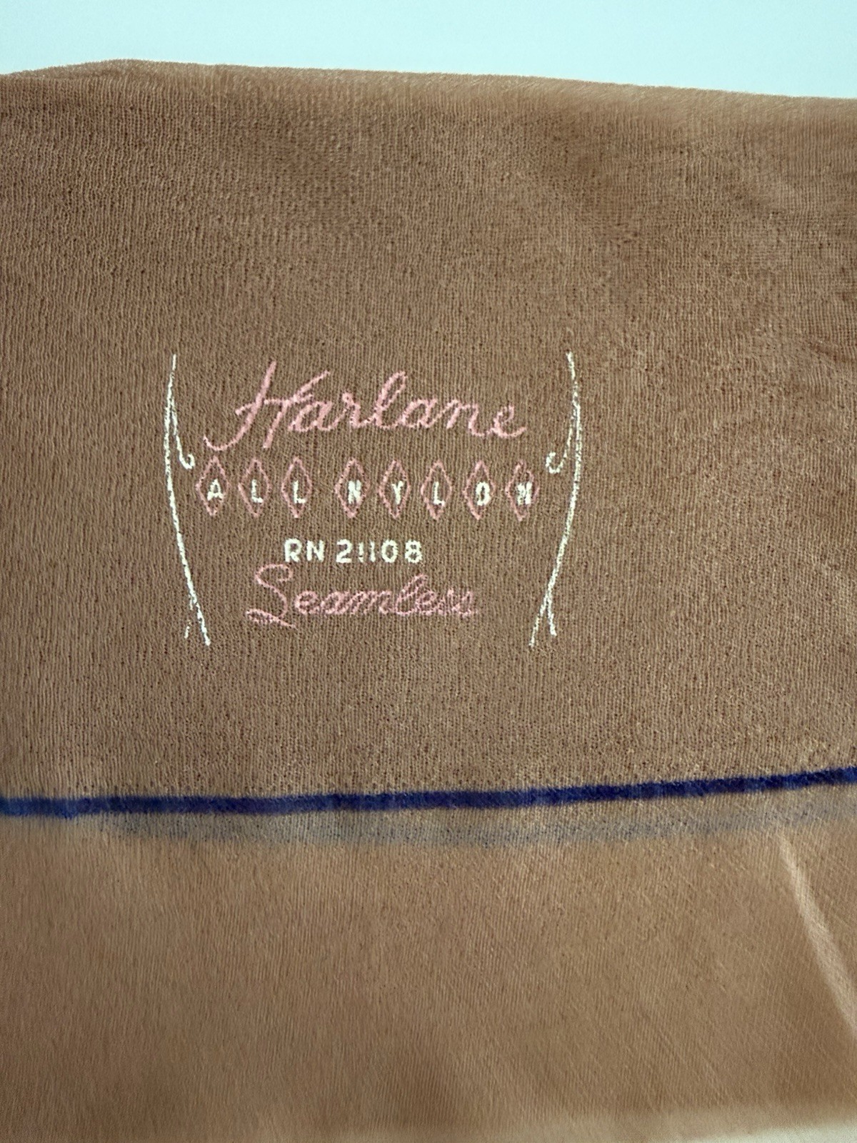 Vintage Harlane Seamless Mesh Stockings Stretch Comfort Top 38 Inches Long