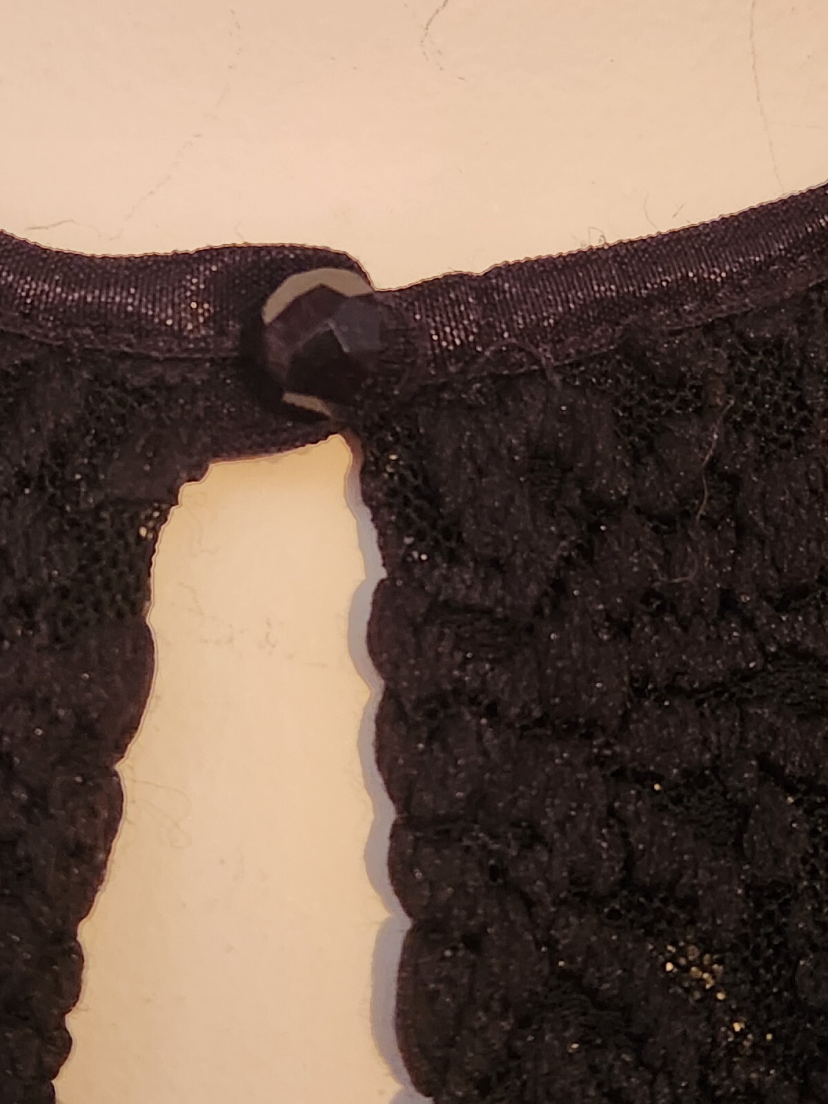 Dress Barn Lace Shrug Bolero Cardigan Black Sheer Scalloped Sexy Small Y2K VTG