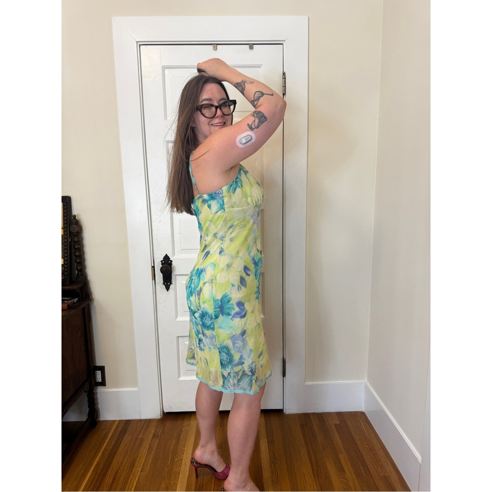 Y2K Vintage California Concepts floral slip dress Sz M