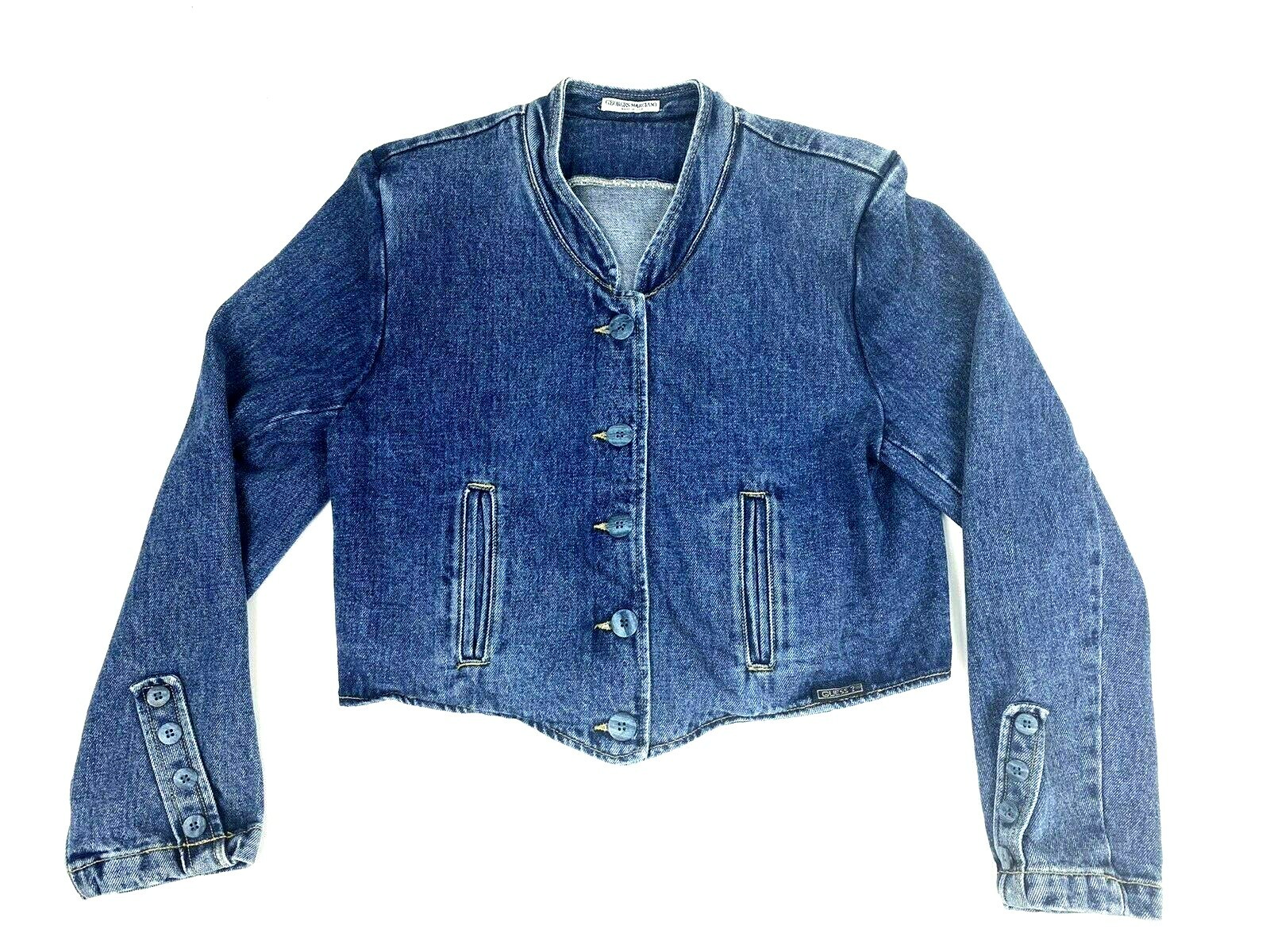 Totally Awesome! TRUE Vintage Ladies GUESS Jean Denim Jacket 80s 90s USA! 🇺🇸