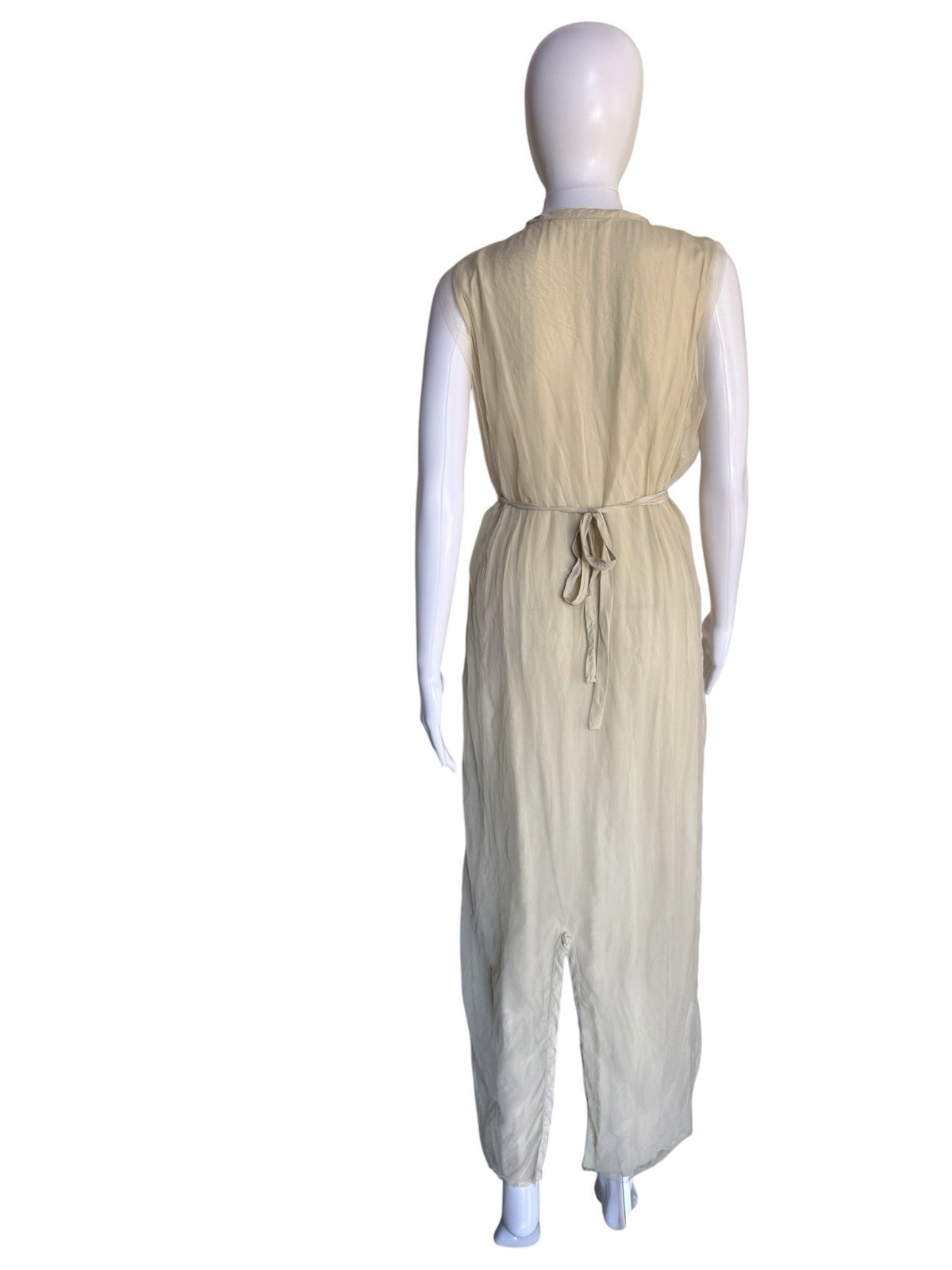 COMME des GARÇONS Ecru Tulle Layered Sleeveless Dress Long Maxi Made in Japan