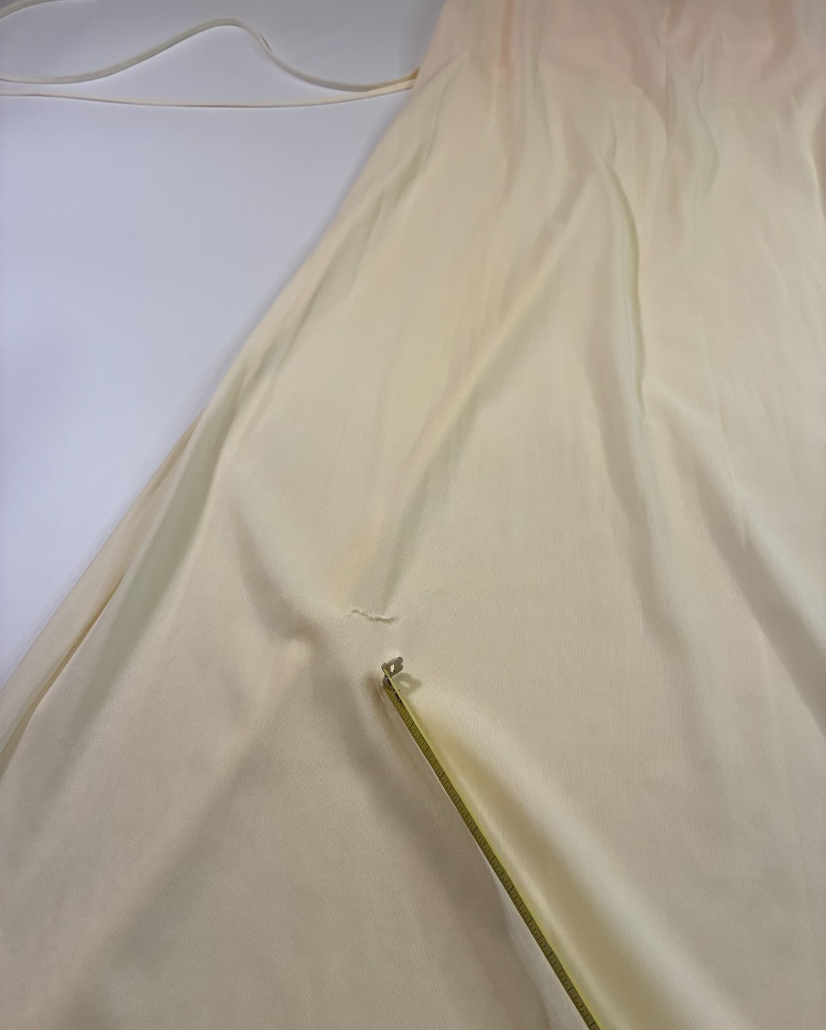 Vintage MISS ELAINE LONG GRECIAN NIGHTGOWN Small IVORY BLUSH Goddess Siren READ