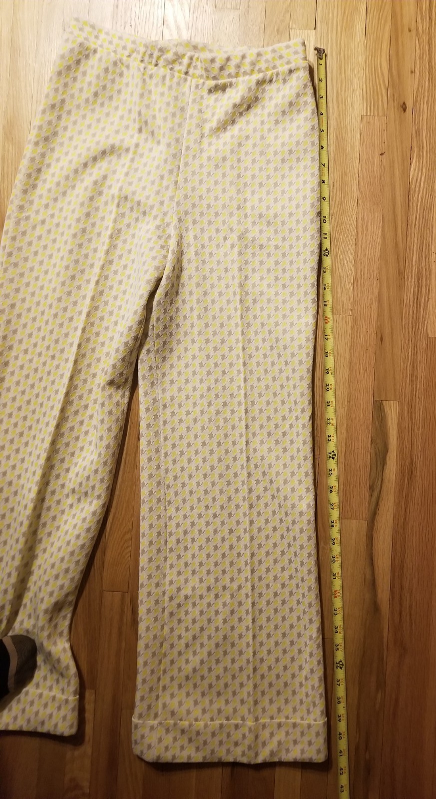 NOS Vintage 1970s Stockton Womens Size 13/14 Polyester Wide Bottom Cuffed Pants