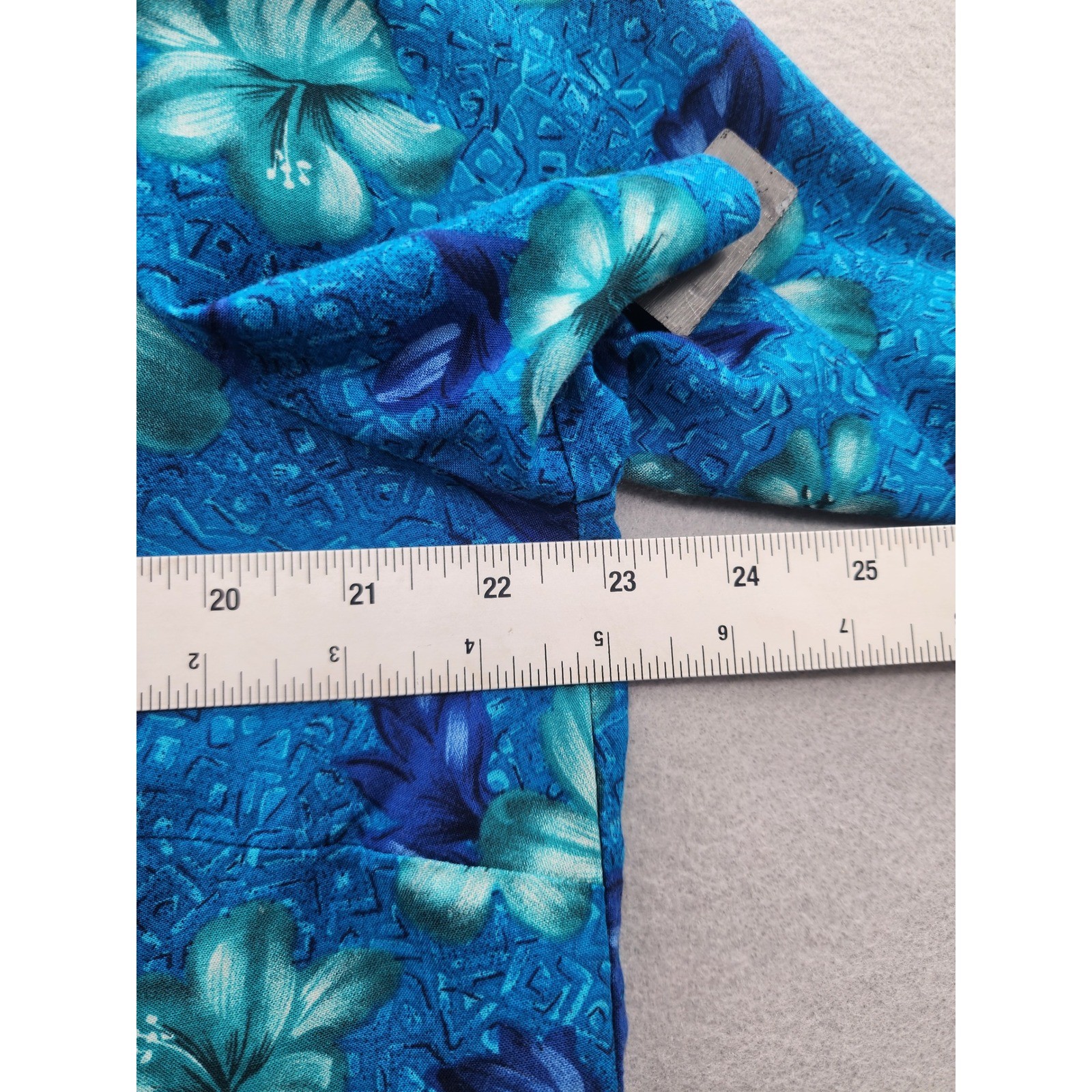 Another Thyme Vintage 90s Tropical Floral Blue Maxi Dress & Jacket Set Size 16