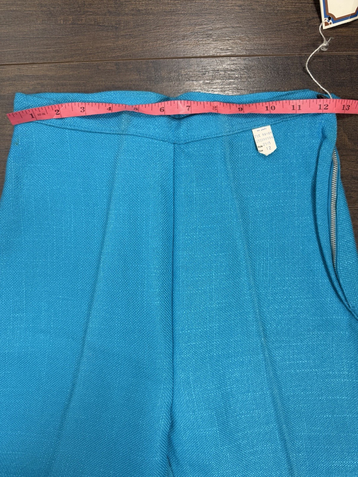1950s 1960s Turquoise Knit Cigarette Pants Vintage Pinup Retro Extra Small NWT