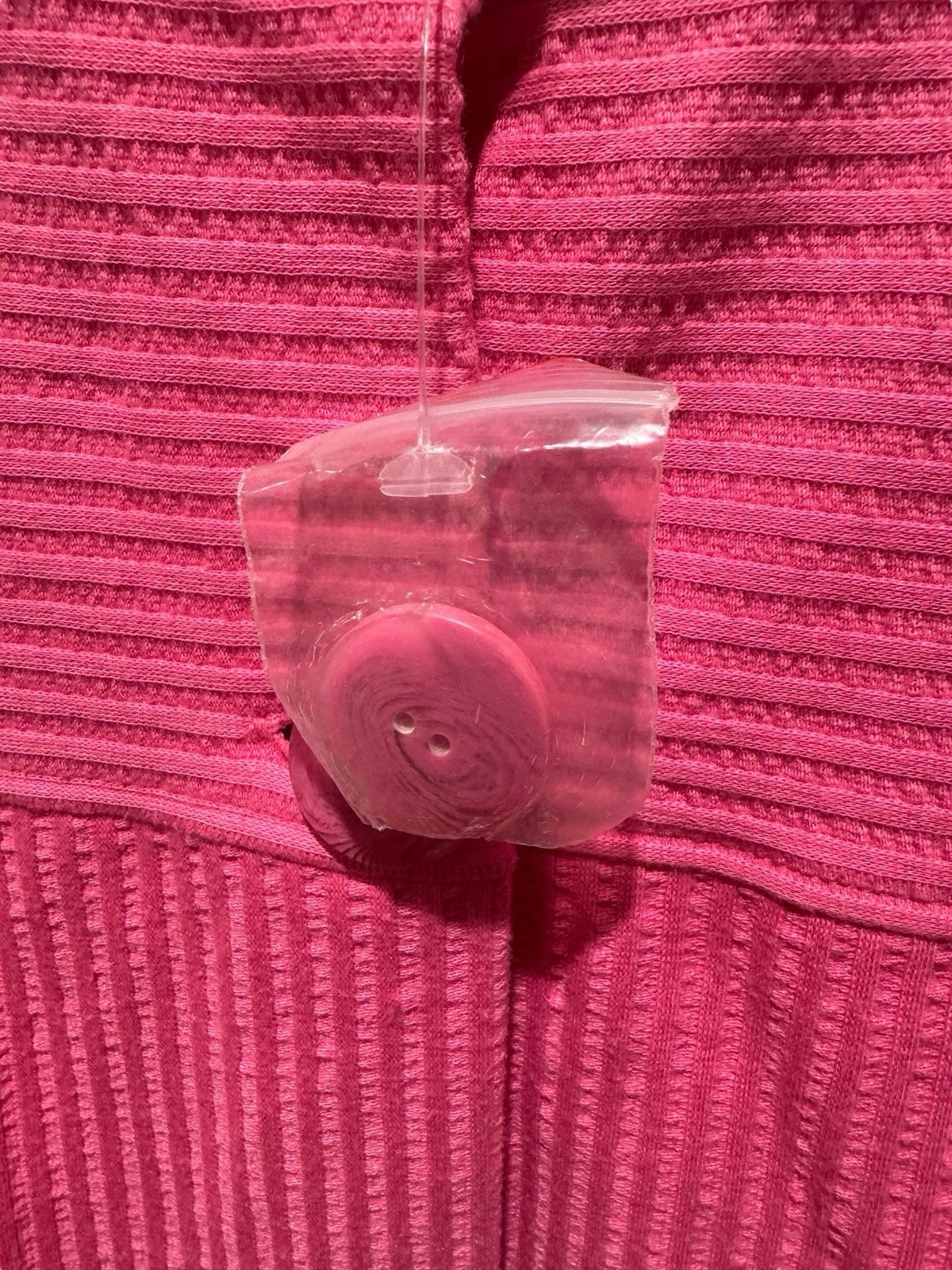 STAN HERMAN Pink Button-Up Short Sleeve Robe