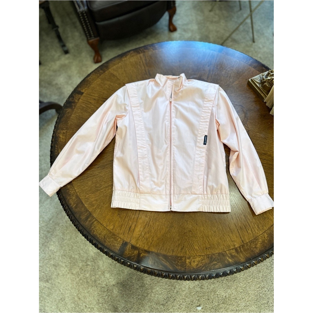 Members Only Vintage Jacket size 3/4 Pale Pink 80s Racer Core Aesthetic