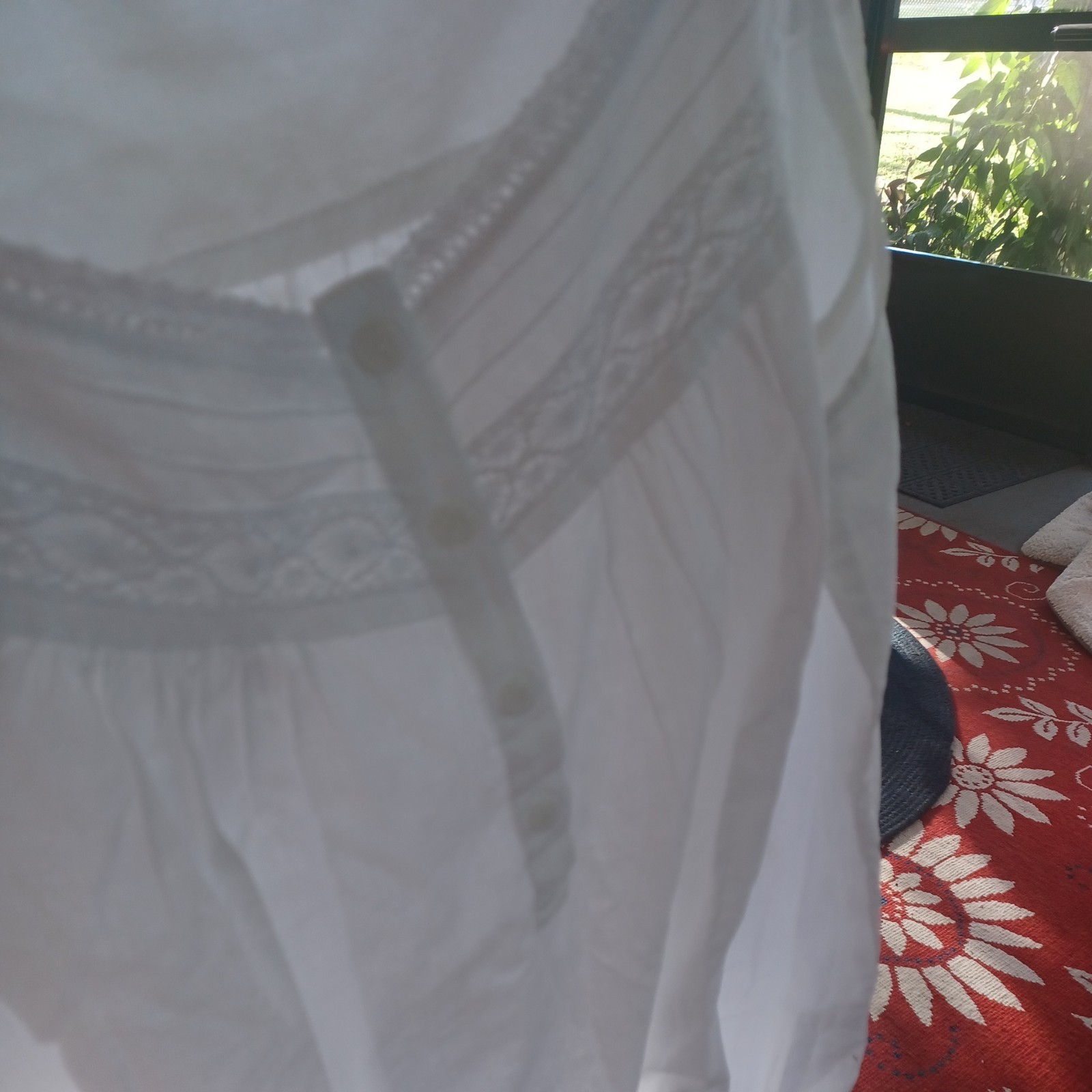 Jacaranda Living Beautiful White 95% Cotton Nightgown Made In USA Boston MA 2X