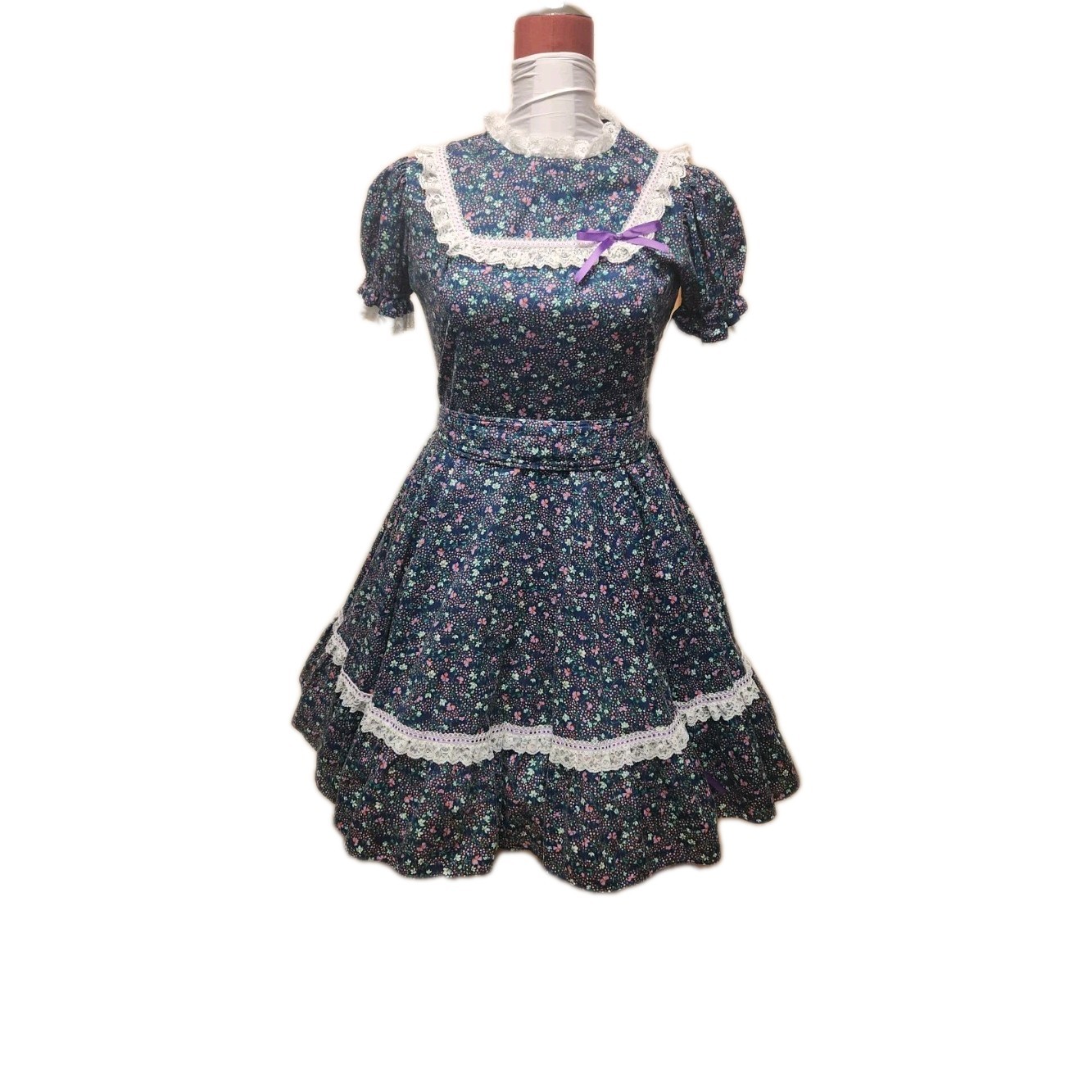 70s Jeri Bee Belted Rockabilly Prairie Square Dance Dress*sz12*Made In USA