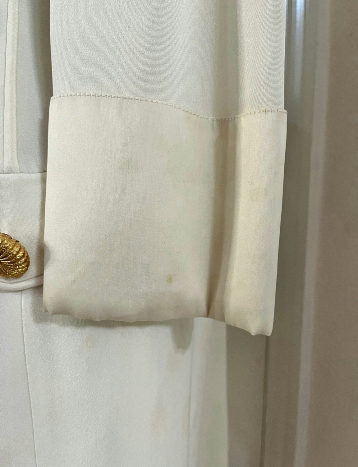 Vintage GENNY Ivory Jacket Dress, Made In Italy, Signed