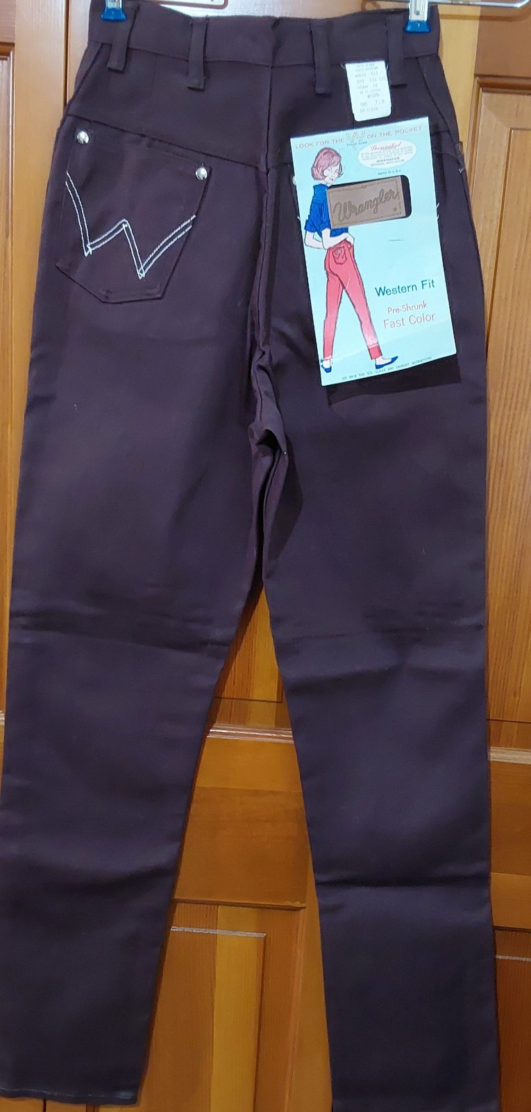 Vintage 60s NOS Wrangler Western Fit Brown Jeans with Tag