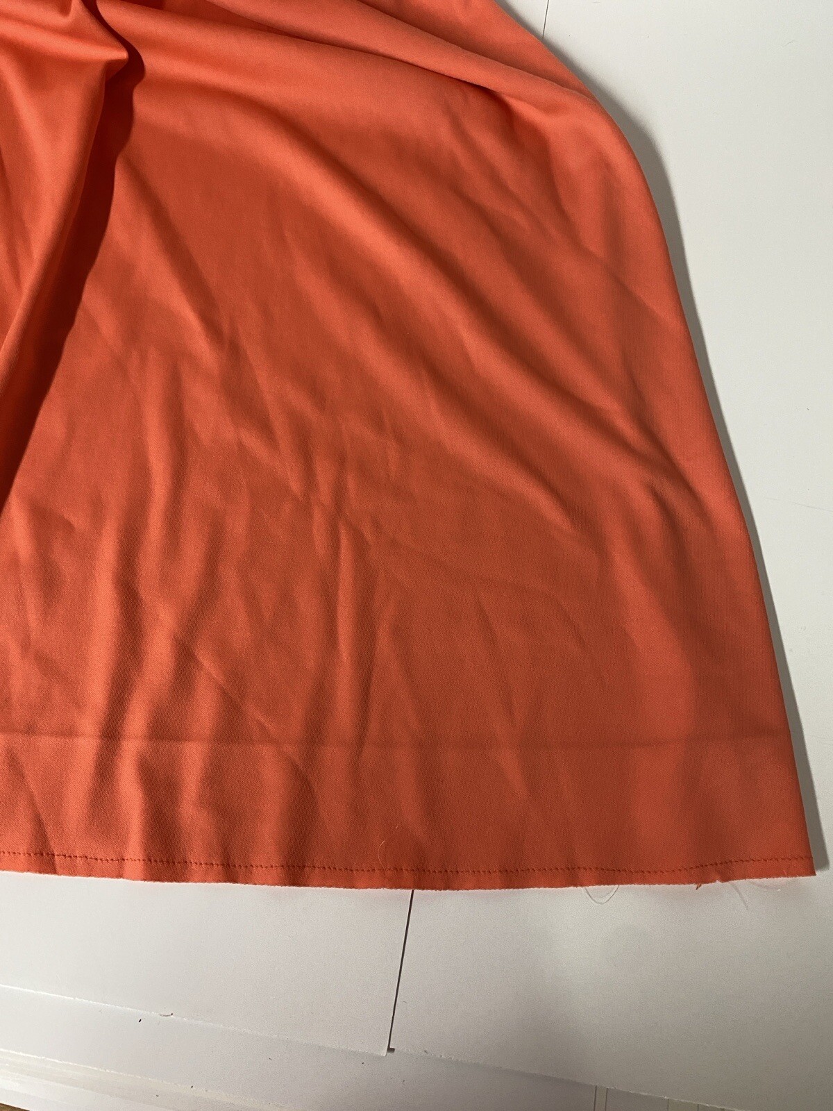 Anne Fogarty 1970s Orange Peek A Boo V-Neck Sleeveless Dress Size 12