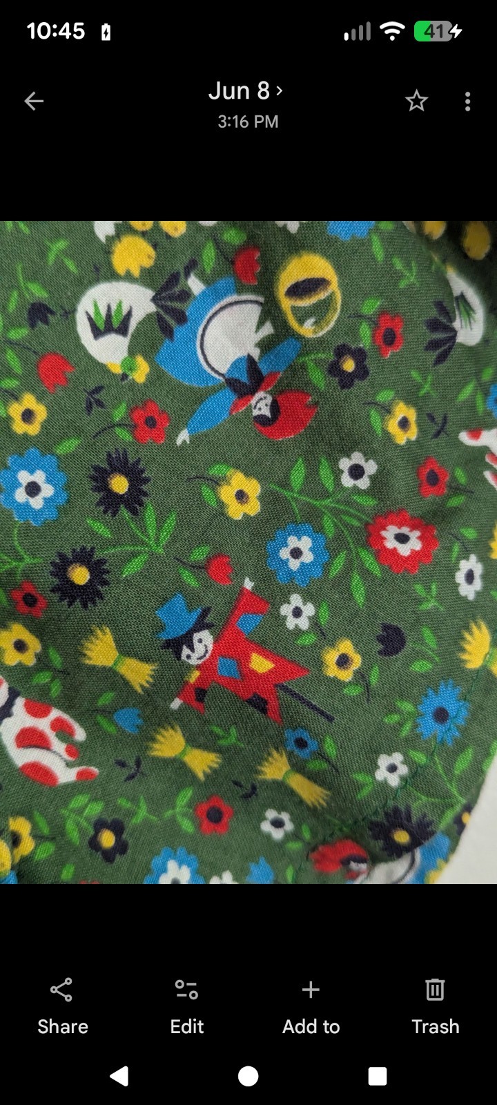 Vtg 60s Novelty Print House Dress Muumuu CHARMING Fabric Retro Farm S Pristine