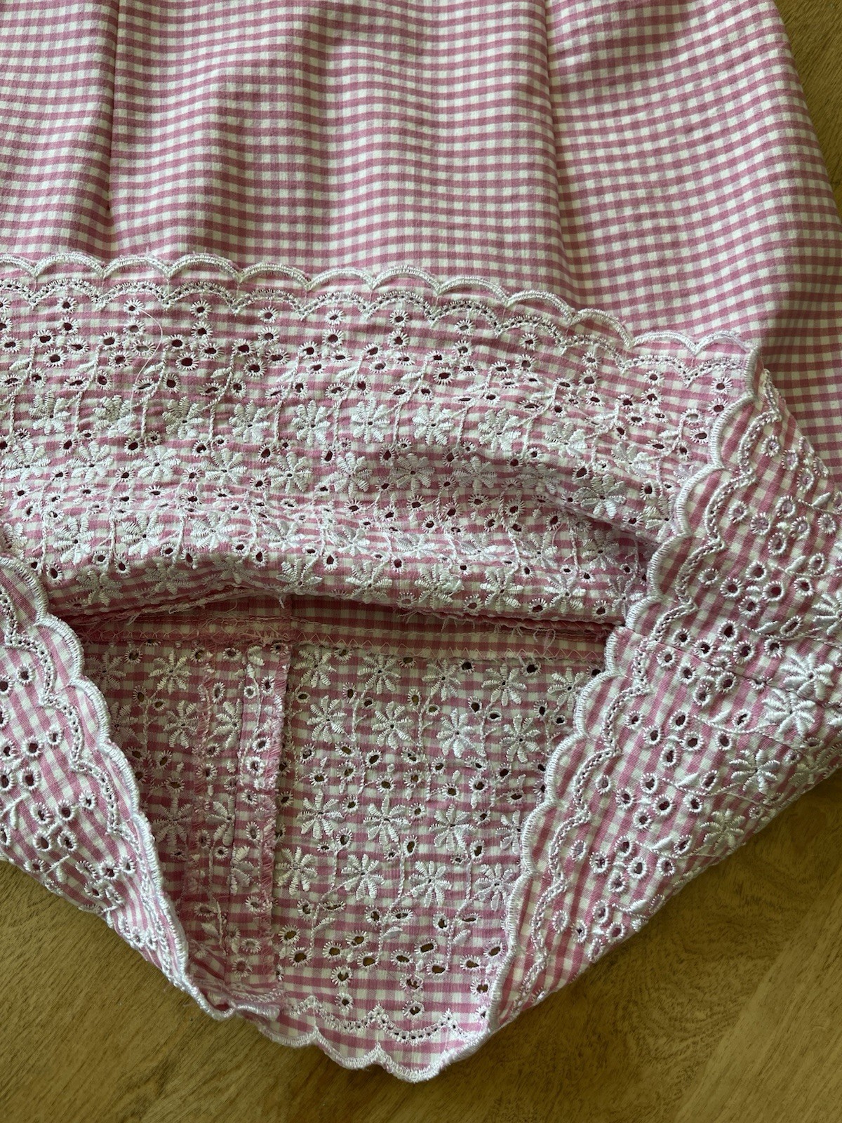 Vintage 90s California Concepts Gingham Sun Dress Size 7 Pink Y2K