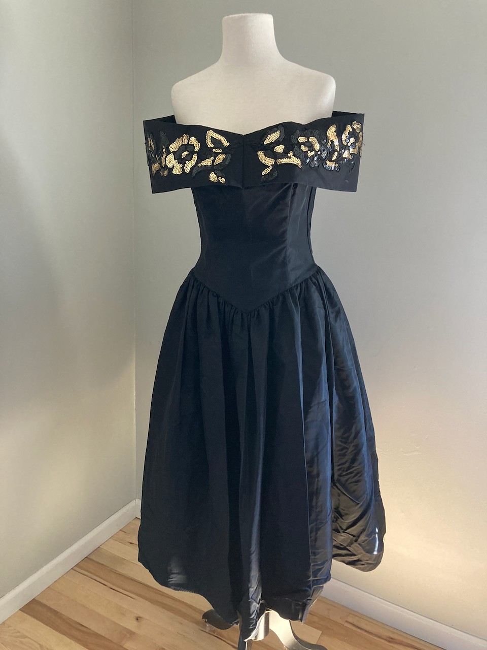 Jessica McClintock Gunne Sax Y2K Dress Off Shoulder 1950s Retro Style 34 bust