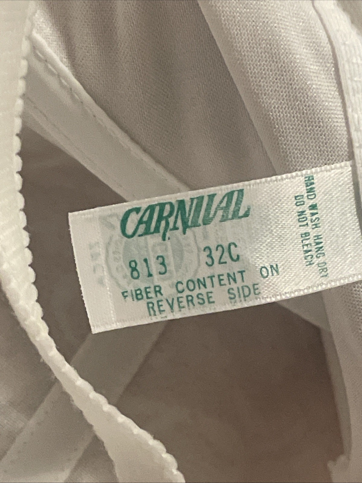 VINTAGE CARNIVAL CORSOLETTE BODY SHAPER White Size 32C LINGERIE NOS
