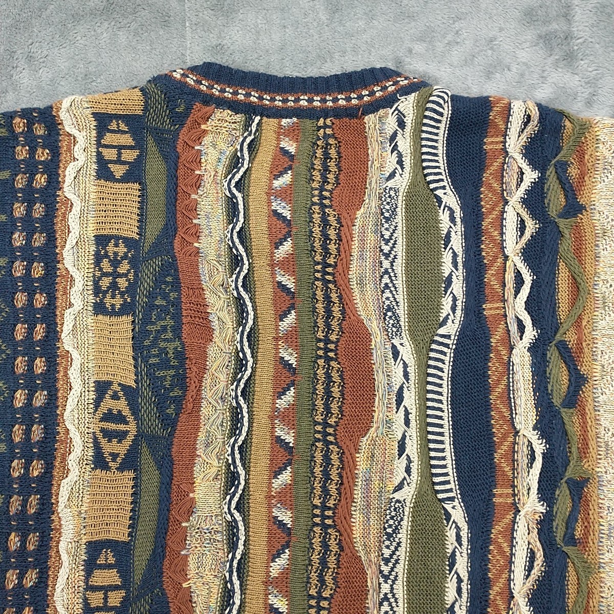 Vintage Murano Coogi Style Sweater Multicolor 90s Size Large