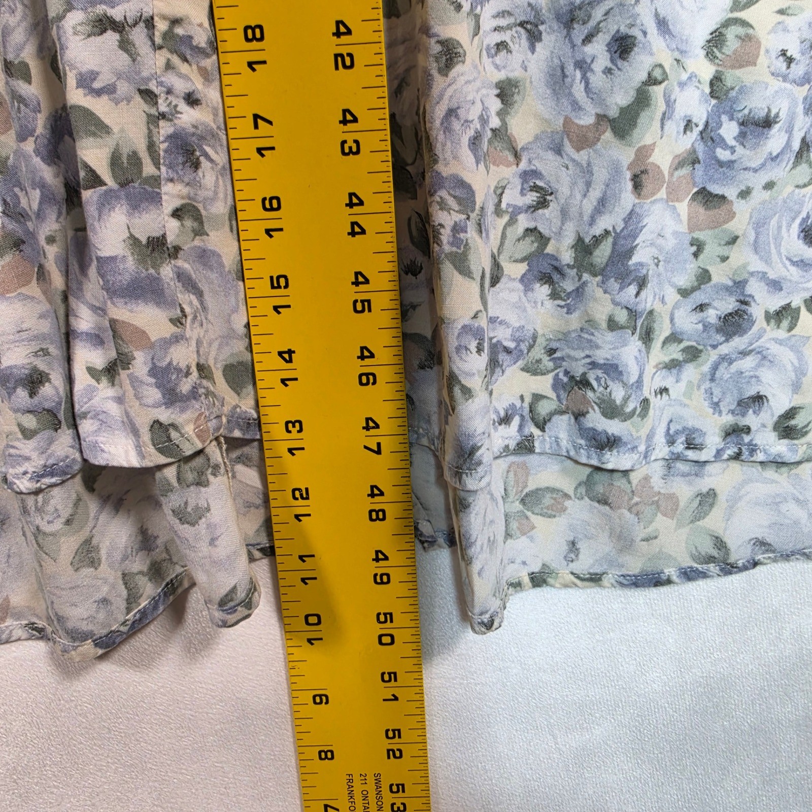Vintage Floral Dress Womens S Blue Vintage 90s Cottagecore Boho Romantic Midi