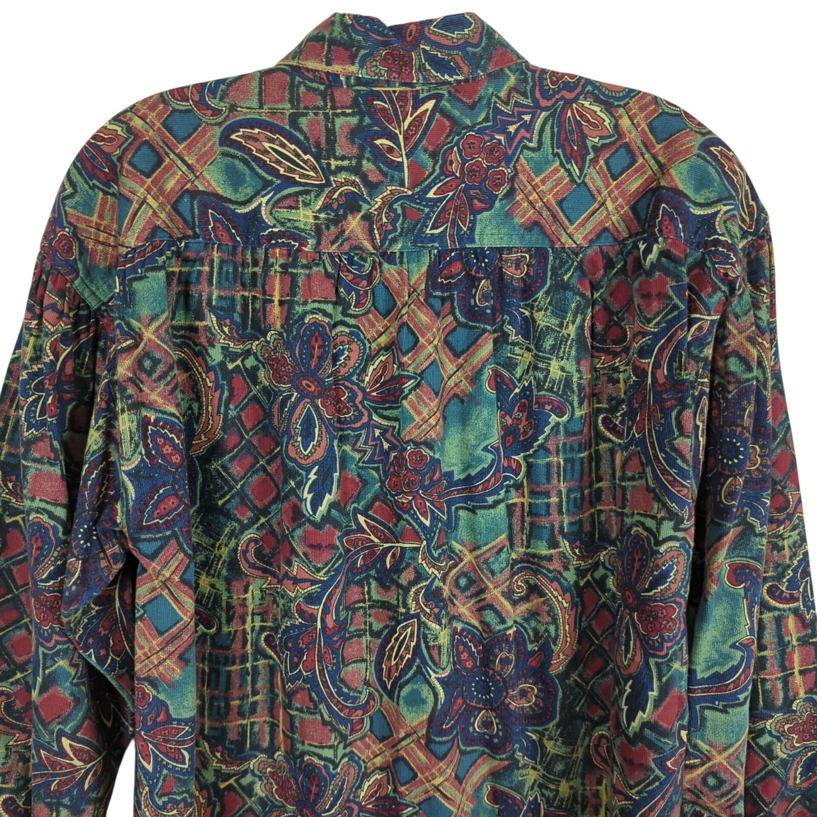 Vintage Lee Authentic Clothing Long sleeve Art Paisley Floral Button up blouse M