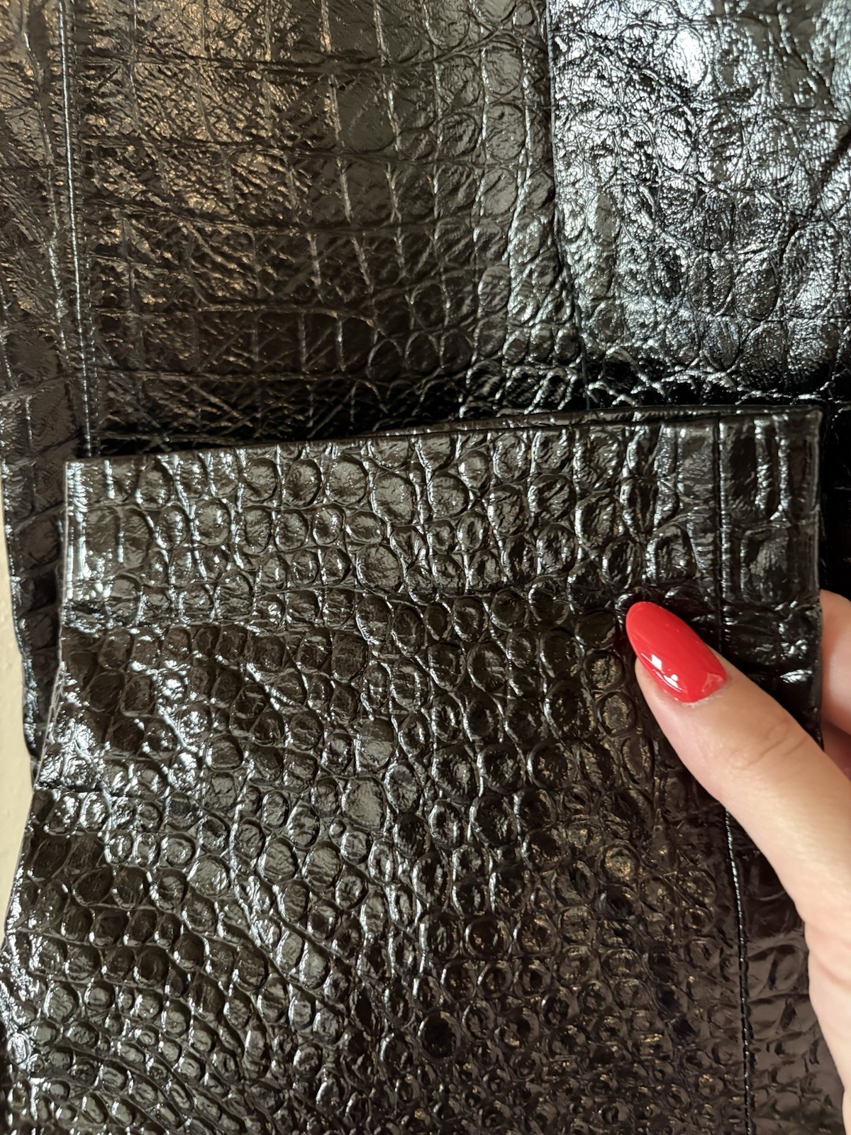 Rare Escada Margaretha Ley Pantsuit Set Leather Croc Embossed Moto EU 34/36