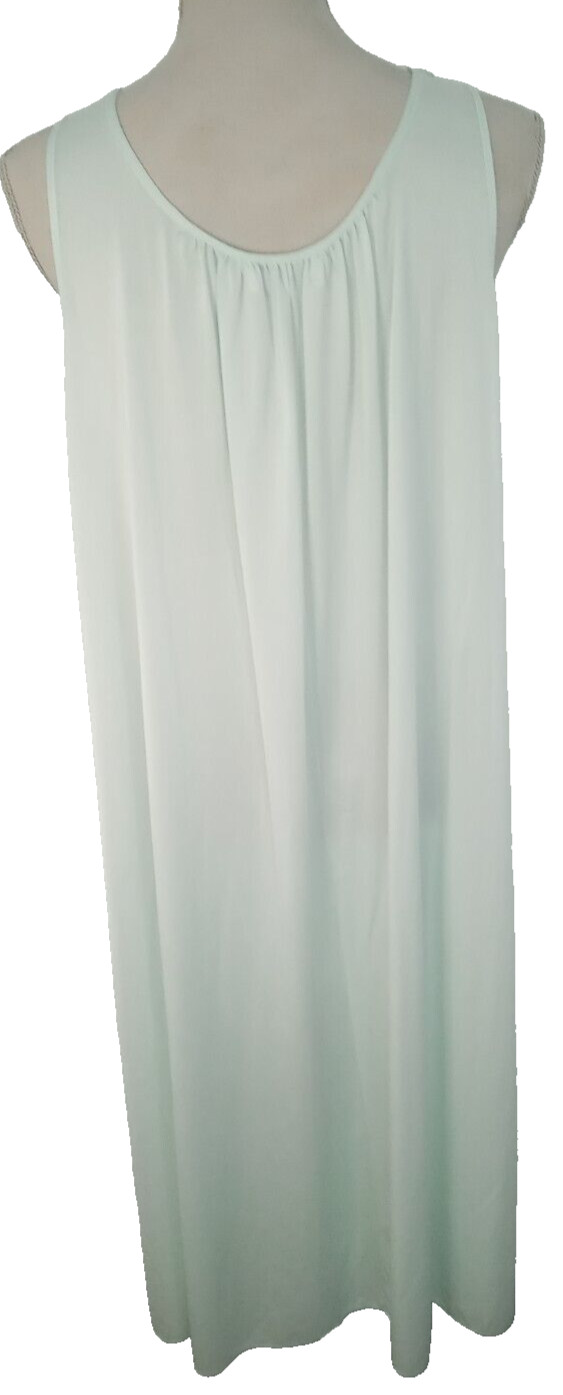 Vintage Shadowline Peignoir Set Nightgown & Robe M/L Long Green Lace Hollywood
