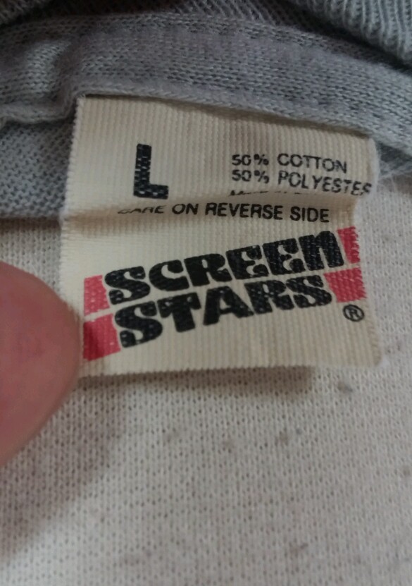 Vtg 80&rsquo;s Paper Thin Screen Stars German Running Marathon T Shirt L Hipster Track