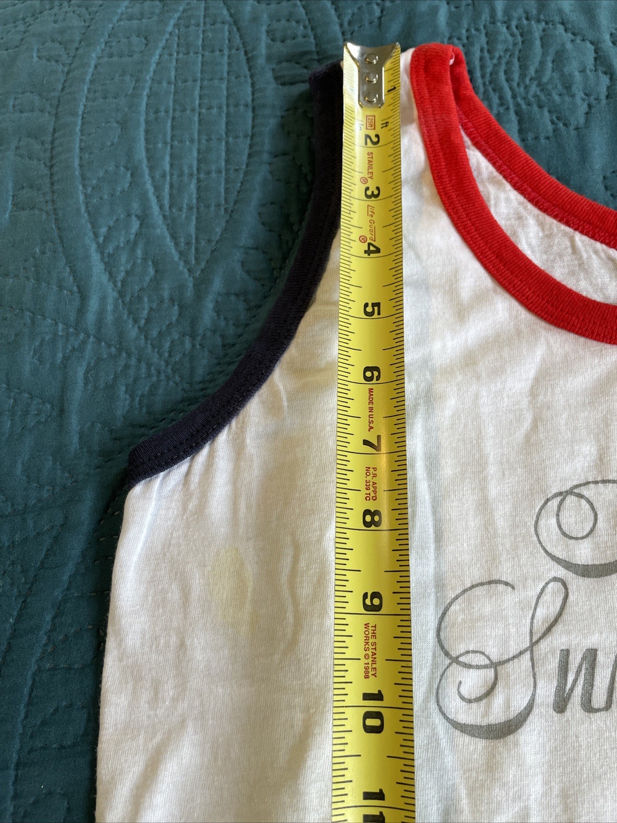 VTG 70&rsquo;s 1970s ringer tank top, women’s, small, a few small stains