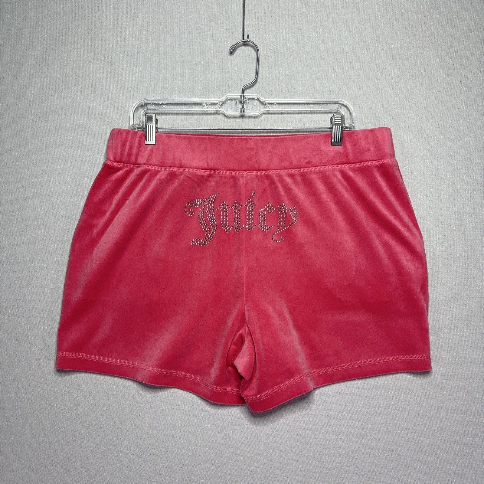 Juicy Couture Velour Jacket / Shorts Set – Hot Pink – Gemmed – Womens XL
