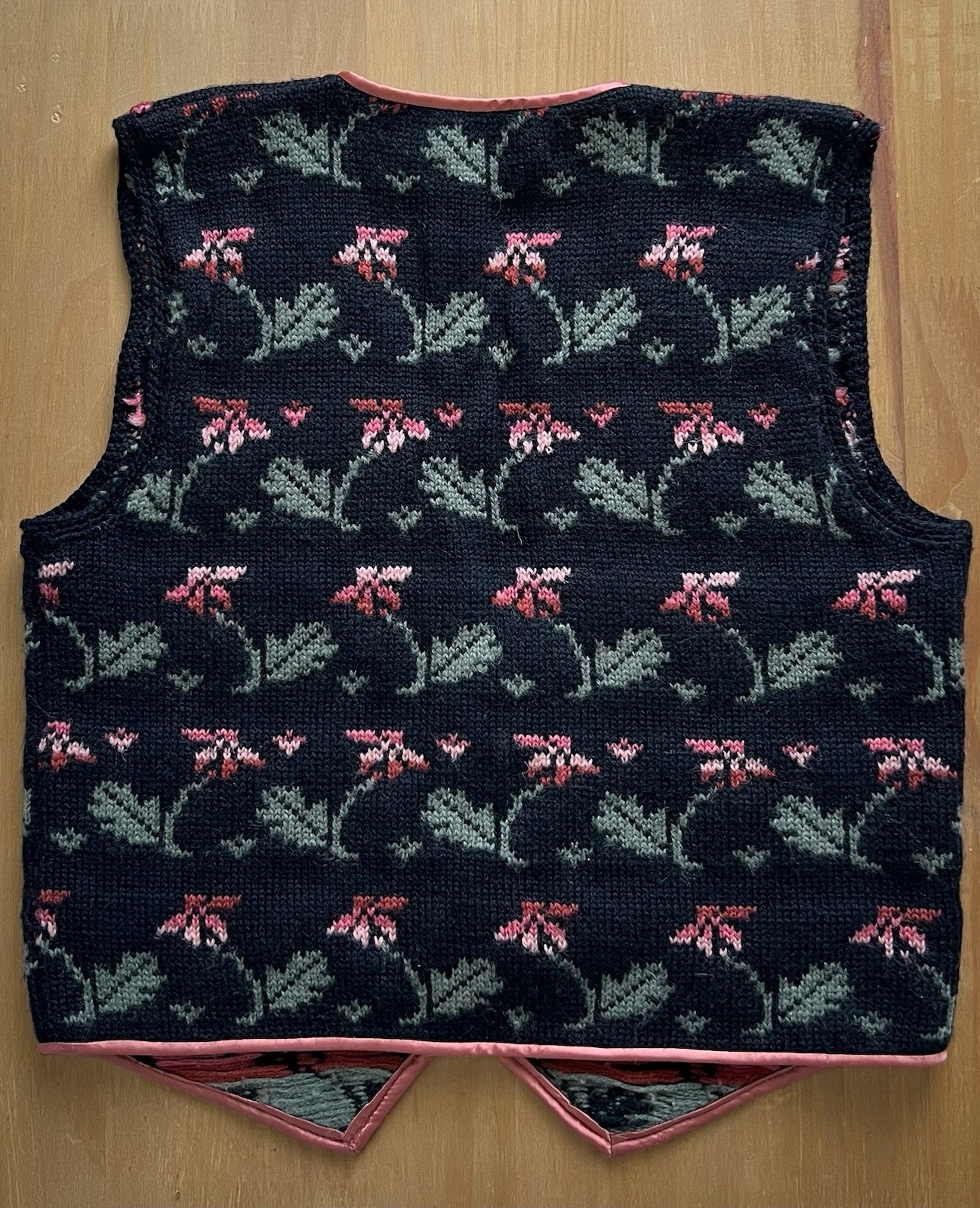 Vintage Components Susan Bristol 100% Wool Floral Tapestry Vest Cottagecore Sm