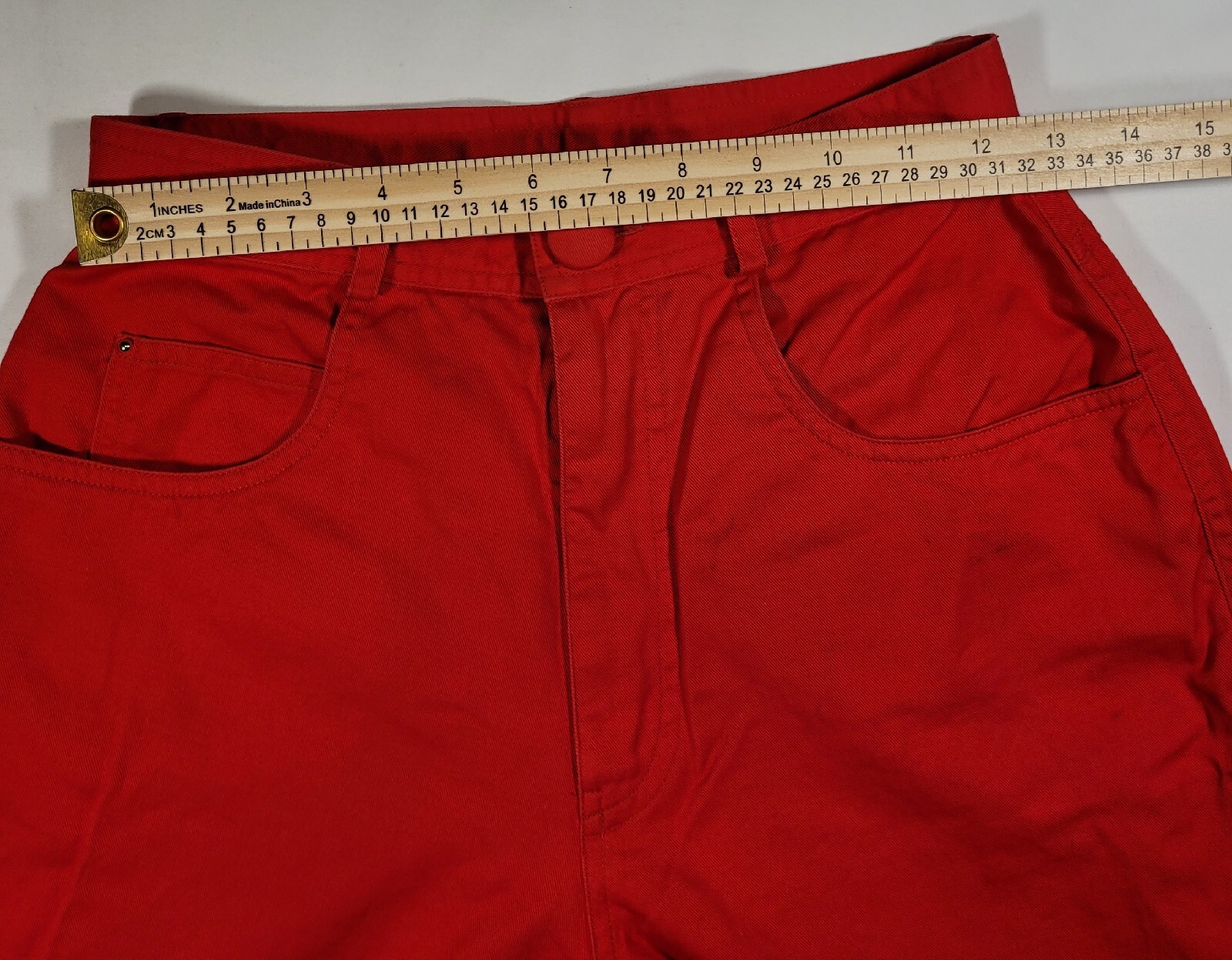 VTG BOUILLABAISSE by Deborah, Red Lined Pant Womens Size 6 Baggy Cotton RARE 80s